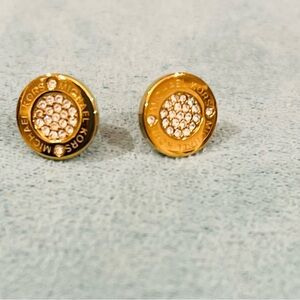 Michael Kors Gold and Crystal Stud Earrings